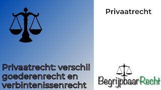 Privaatrecht verschil goederenrecht en verbintenissenrecht voorbeeld [upl. by Lustick645]