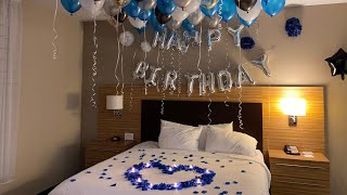 HOTEL ROOM BIRTHDAY DECORATIONS [upl. by Bryant]