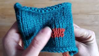 Tutoriel Tricot  Broder des mailles duplicate stitch [upl. by Ynohta]