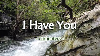 I Have You  KARAOKE VERSION  as popularized by Carpenters [upl. by Olrac608]