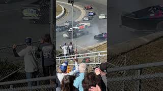 Caraway Speedway 602 Modifieds Stack ‘Em Up At The Start [upl. by Prestige542]