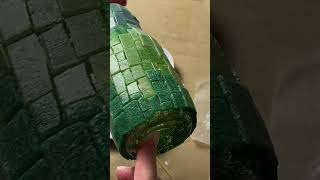 Glass on glass mosaic Try this to get silicone off your hands [upl. by Byron754]