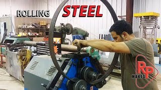 How to roll a 36 inch steel ring  the easy way  with a 3 roll roller [upl. by Ulises]