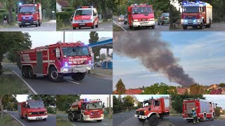 FELDBRAND Einsatzfahrten der Feuerwehr Zörbig Aken FTZ AnhaltBitterfeld in Zörbig am 18072022 [upl. by Iddo]