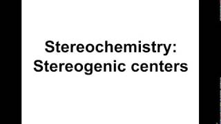 Chapter 5 Stereogenic Centers [upl. by Ree]