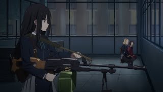 Takina ignores orders and shoots a machine gun  Lycoris Recoil [upl. by Eanil]