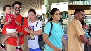 Bharti Singh With Son Golla Hubby Harsh Rupa Didi Munna Leaves For Europe Trip [upl. by Gnouhp]