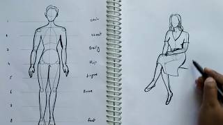 How to draw full human body  basics step by step [upl. by Ahsilrak]