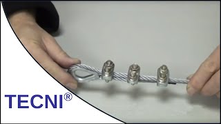 How to Fit Wire Rope Grips onto Steel Cable by TECNI [upl. by Eelytsirk]