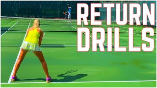 Return of Serve Tennis Drills  Improve Your Reaction Time [upl. by Icat]