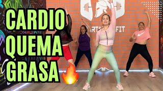 CARDIO QUEMA GRASA🔥CARDIO DANCE FITNESS  CLASE COMPLETA PARA ADELGAZAR [upl. by Anahir]