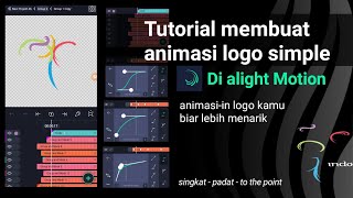 tutorial membuat animasi logo simple di alight motion  motion graphic logo animation [upl. by Airetnohs829]