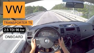 VW Transporter T5 25 TDI 130 HP 0  170 Top Speed [upl. by Yenreit674]