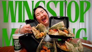 WINGSTOP MUKBANG NEW SUMMER SPECIAL 먹방 EATING SHOW  Parmesan Fries and Buffalo  MONDAY MUNCHIES [upl. by Hyde]