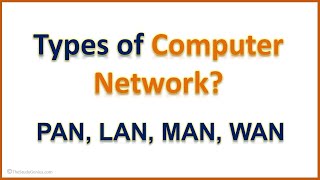 Types of Network  PAN LAN MAN WAN  in Hindi [upl. by Foskett]