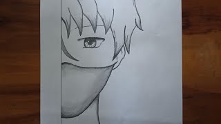 How to draw Anime drawing step by step  easy anime drawing  easy pencil sketch [upl. by Ennaira]