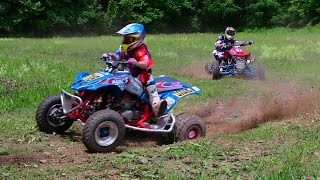 Raw Footage TRX250R and Gibson CRF450 Hybrid 2 Stroke vs 4 Stroke ATV [upl. by Eidnalem169]