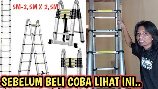 REVIEW TANGGA LIPAT ALUMUNIUM  TANGGA LIPAT TELESKOPIK 5 METER  DOUBLE [upl. by Eahsed]