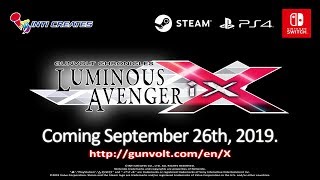 Gunvolt Chronicles Luminous Avenger iX  Official Trailer [upl. by Ellette]