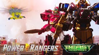 All Megazord Battles in Power Rangers Beast Morphers Episodes 1222  Power Rangers Official [upl. by Sumetra]