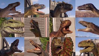 ALL CARNIVORE DINOSAURS  Jurassic World Evolution 2 [upl. by Salaidh]