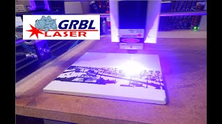 Incisione su Ceramica con Laser a bassa Potenza  CNC Laser GRBL [upl. by Halimeda]