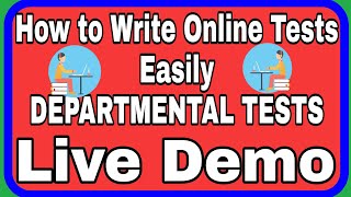 DEPARTMENTAL TESTS ONLINE EXAM DEMO [upl. by Noreen]