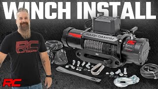 Installing the 9500LB Pro Series Electric Winch by Rough Country [upl. by Mortensen]