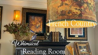 NEW FRENCH COUNTRY READING ROOM  DECORATING WITH MOODY PATERN PLAY WITH TEXTURES amp TONES [upl. by Teria]