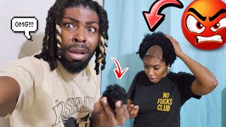 CUTTING Off My Girlfriend NATURAL HAIR Bad Idea [upl. by Merlin]