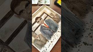 Unsuccessfully painting a TVseries scene watercolor drawing shorts coloredpencils sketchbook [upl. by Alvina262]