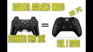 Configurar e Habilitar analógico Joystick genérico e reconhecer como controle xbox [upl. by Aihtenyc]