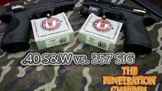 40 SampW vs 357 SIG Part 6 Underwood Extreme Penetrator Test [upl. by Nalro]