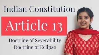 Article 13 of Indian Constitution  With Important Case Laws  Indian Polity [upl. by Lori]