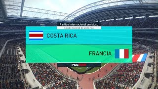 PES 2018 modo carrera jugador España Costa Rica vs Francia [upl. by Magas]