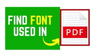 How to Find a Font or Fonts Used in a PDF File Using Adobe Acrobat Pro DC [upl. by Adabelle]