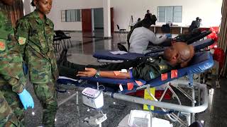 Students of Senior amp Junior Command and Staff Courses donate blood  Musanze 14 November 2024 [upl. by Lodge]