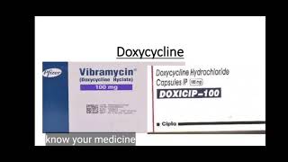 Doxycycline vibramycindoxicip 100mg capsules uses Dosage side effects in HindiUrdu [upl. by Slack]