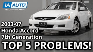 Top 5 Problems Honda Accord Sedan 7th Generation 200307 [upl. by Werner482]