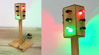 How To Make 4 Way Traffic Light at home  easy way to make at home [upl. by Garvin]