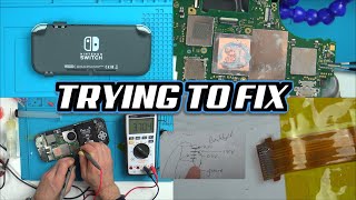 Trying to FIX Nintendo Switch Lite BACKLIGHT FAULT Black Screen [upl. by Adnarom]