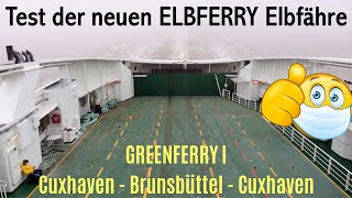 Neue Elbfähre gestartet Erste Fahrt mit GREENFERRY I über die Elbe [upl. by Gehman]