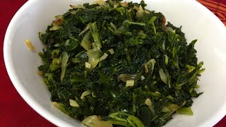 Kale Recipe  How To Cook Kale Healthy and Delicious Way  Green Leafy Vegetable [upl. by Yhtur]