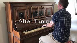 Before and after tuningPiano has first tuning in over 40 years [upl. by Nogaem]