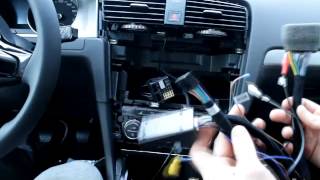 Golf7 smontaggio installazione autoradio gps daAutoAudioit [upl. by Rotce]