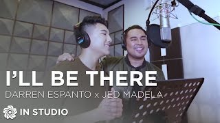 Ill Be There  Darren Espanto and Jed Madela Recording Session [upl. by Aivun]