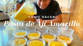 COMO HACER PASTA DE AJÍ AMARILLO [upl. by Ludeman685]