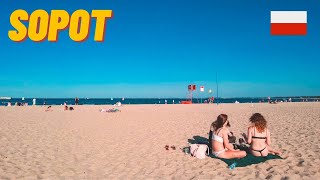 POLAND SOPOT BEACH BEFORE EVENING SUMMER 2023GDAŃSK SOPOT PLAŻA 4K [upl. by Nhoj]