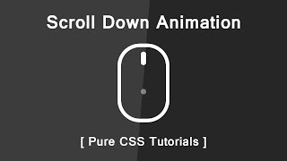 Css Scroll Down Animation  Pure CSS Tutorials  Custom Scroll Down Indicator [upl. by Elohcim63]