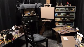 Small Artist Studio  how to set up a simple home studio for artists [upl. by Haidadej985]